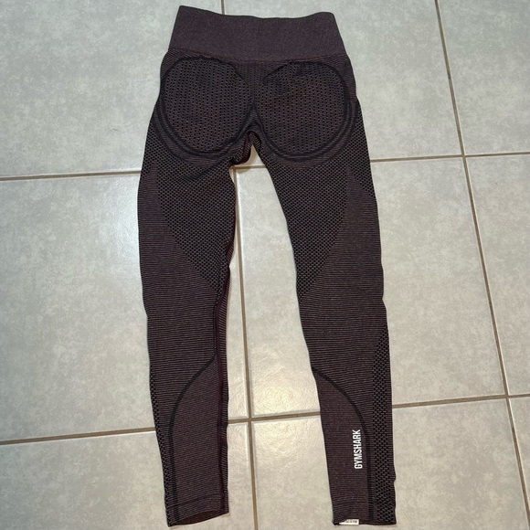 Gymshark Dark Purple Textured Leggings - Picture 2 of 9